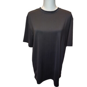 Laviva Sports Womens Short Sleeve T-Shirt Round Neck Tee Pullover Black Large